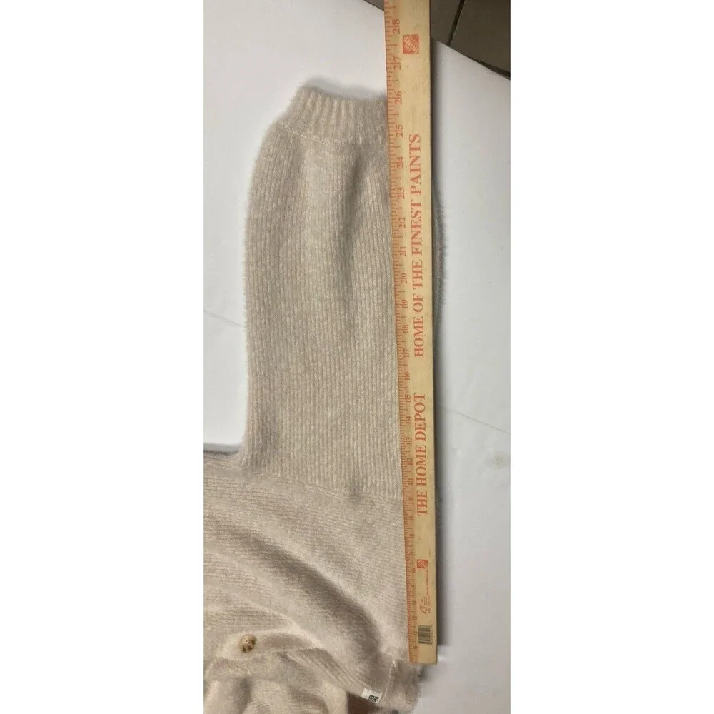 No Boundaries Girls L (12-14) Knit Cardigan Sweater Button Front V-Neck Beige